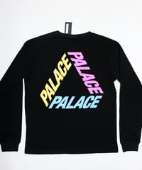 PALACE Skateboards P3 L/S Tee BLACK×MULTI