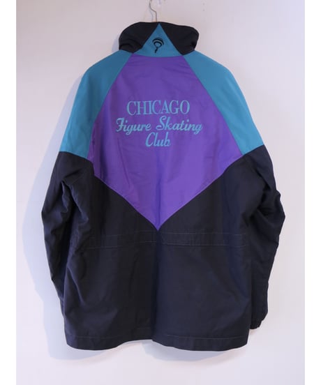 【古着】JAMMIN QUILTED NYLON JACKET  Purple/Green/Black Size L