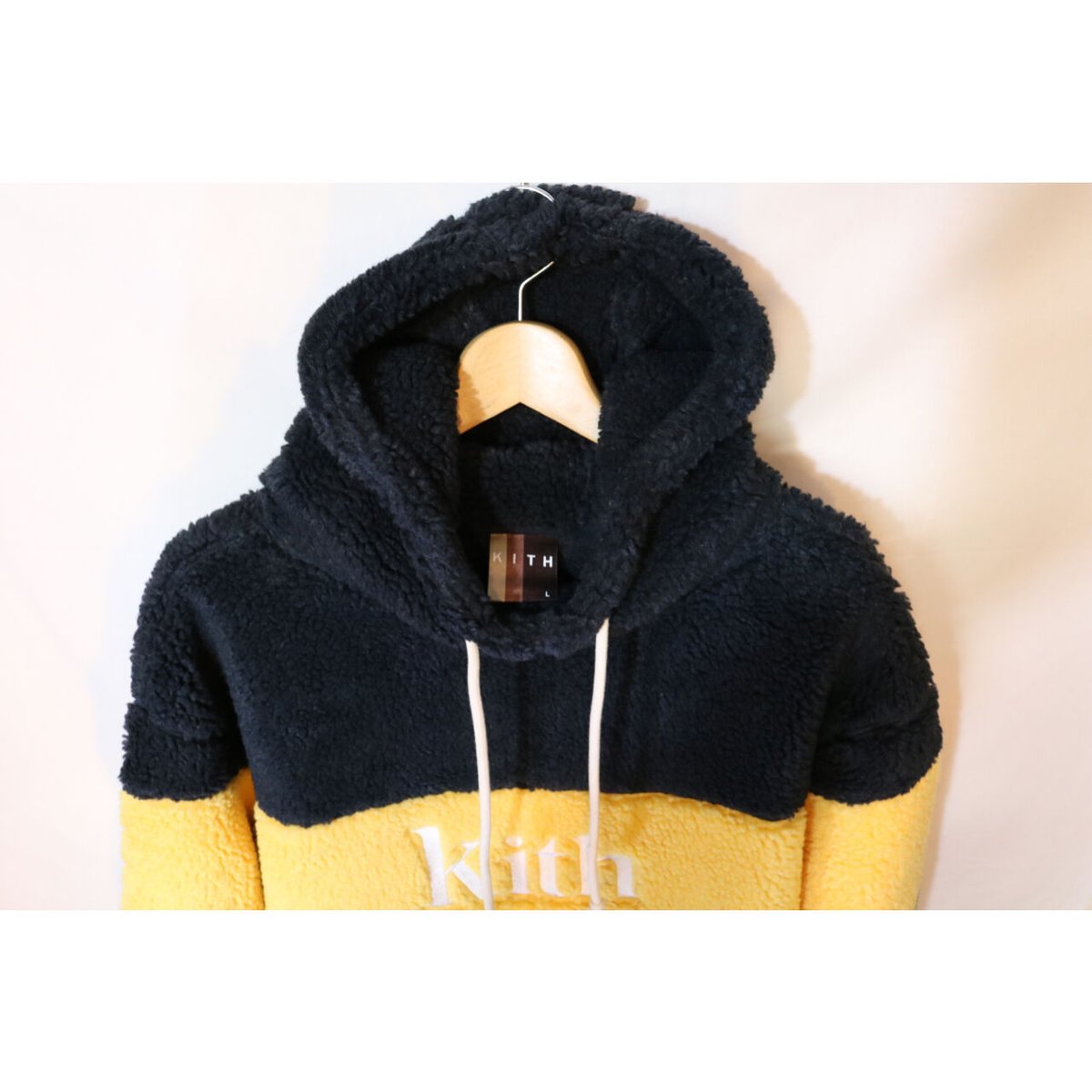 KITH SHERPA DOUBLE POCKET HOODIE SOLAR YELLOW S KITH SHERPA DOUBLE POCKET HOODIE SOLAR YELLOW S