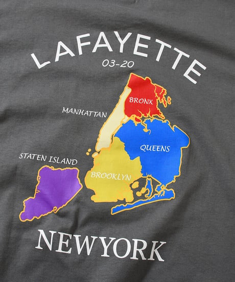 LAFAYETTE NY SOUVENIR POCKET TEE Charcoal Gray Size XL