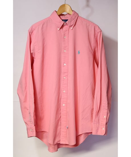 【古着】POLO RALPH LAUREN BD SHIRT Pink Size L