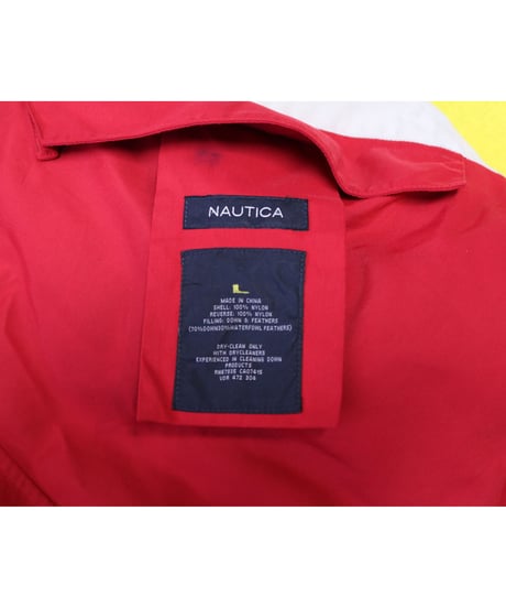 【古着】NAUTICA REVERSIBLE DOWN JACKET Red/Navy/White Size L