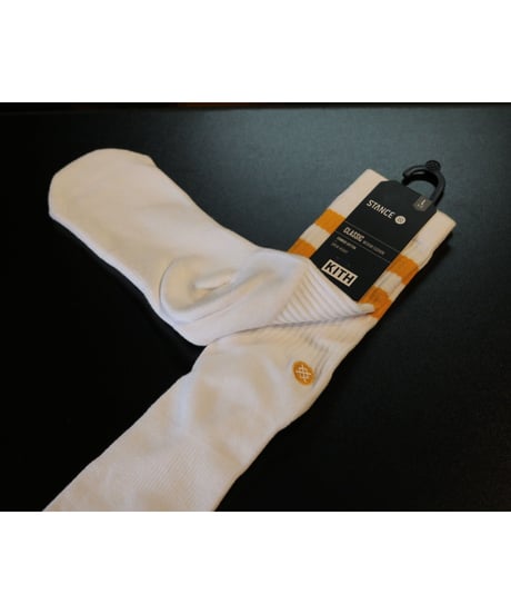 KITH Summer 18 x STANCE Socks Crew Height Gold L (US 9-12 , JP 27-30cm)
