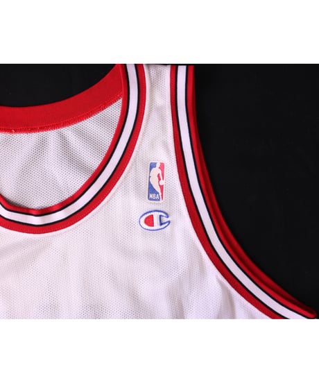 【古着】CHAMPION NBA BULLS Michael Jordan 23 Jersey Top White/Red Size 44 (M)