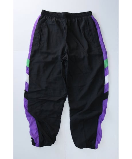 【古着】NYLON PANTS Black/Purple Size L
