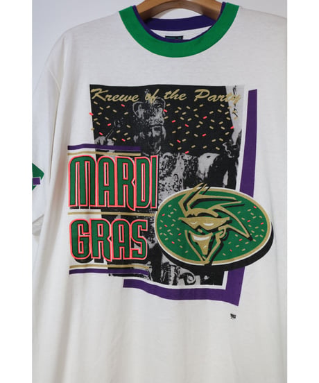 【古着】TEES MARDI GRAS S/S TEE White Size XL