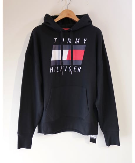 【古着】TOMMY HILFIGER SPORT HOODIE Black Size L