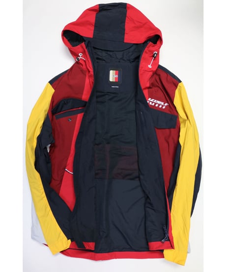 KITH Colorblocked Windbreaker W Hood Red Multi Size L