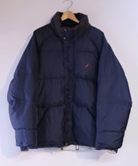 【古着】NAUTICA REVERSIBLE DOWN JACKET Red/Navy/White Size L