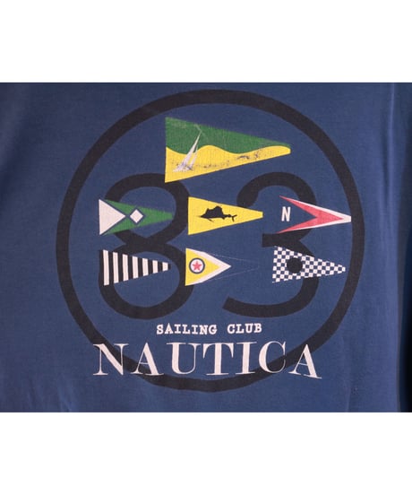 【古着】NAUTICA Tee Marine Blue Size XL