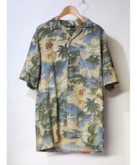 【古着】NAUTICA ALOHA BUTTON S/S SHIRT Total Pattern Size M