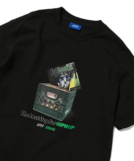 LFYT × fatbeats MILK CRATE S/S TEE Black
