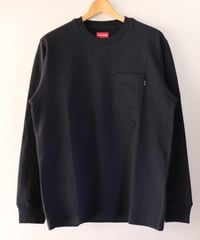 Supreme FW18KN50 M Main L/S Pocket Tee Black M size