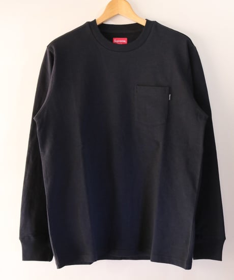 Supreme FW18KN50 M Main L/S Pocket Tee Black M size