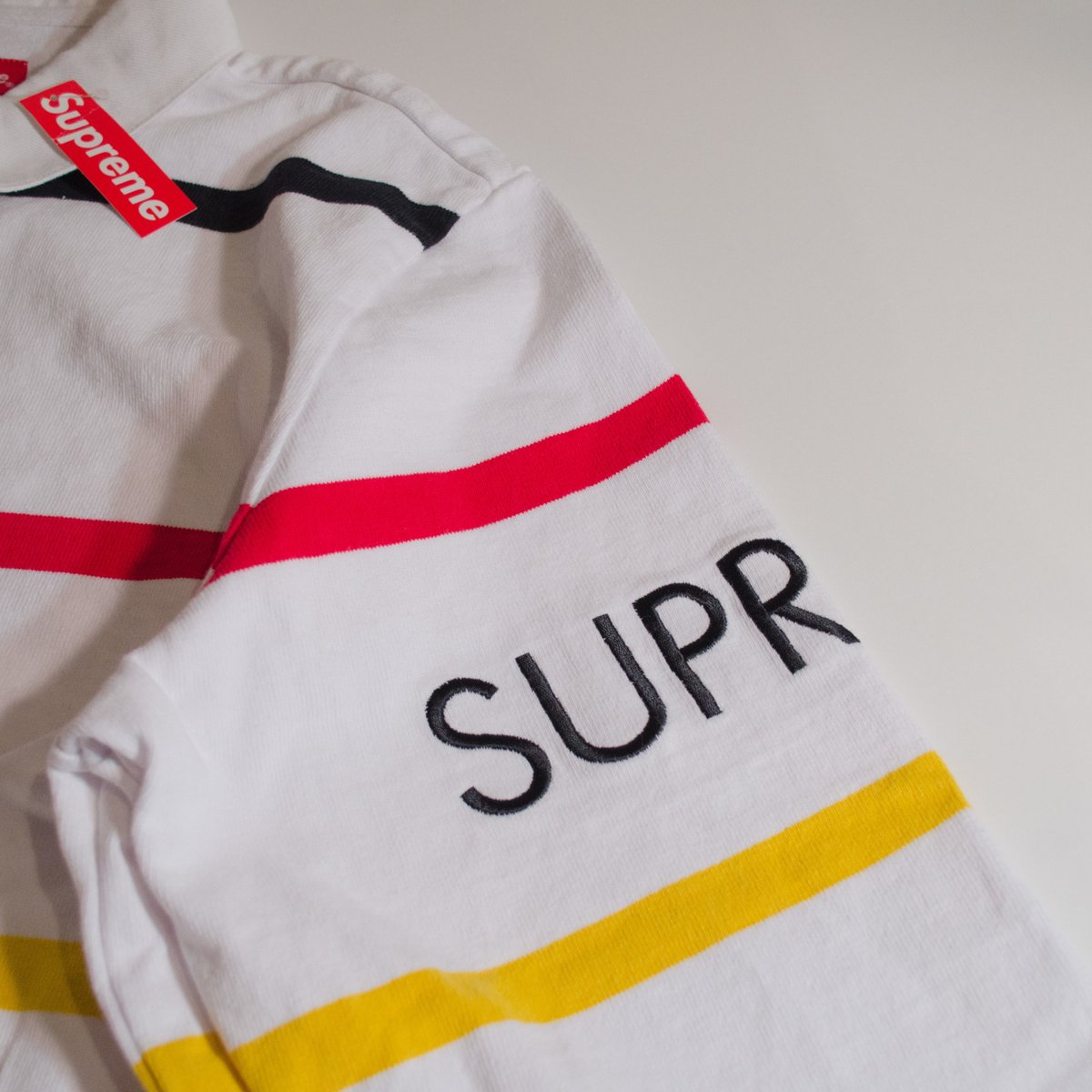 Supreme Striped Rugby White ラガーシャツホワイト   NEO