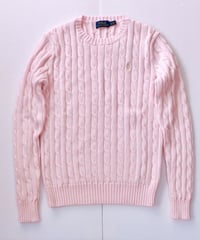 【古着】POLO RALPH LAUREN KNIT SWEATER Pink Size S