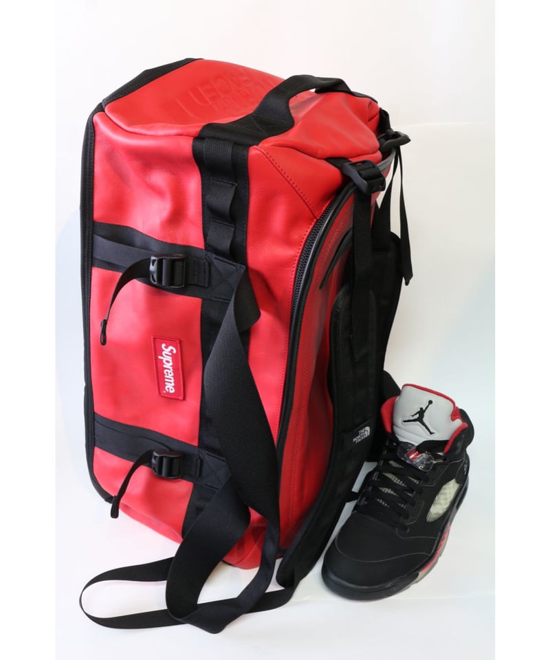 SUPREME x THE NORTH FACE LEATHER BOSTON BAG RED SUPREME x THE NORTH FACE LEATHER BOSTON BAG RED
