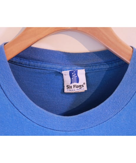 【古着】SIX FLAGS BUGS BUNNY T Blue Size L
