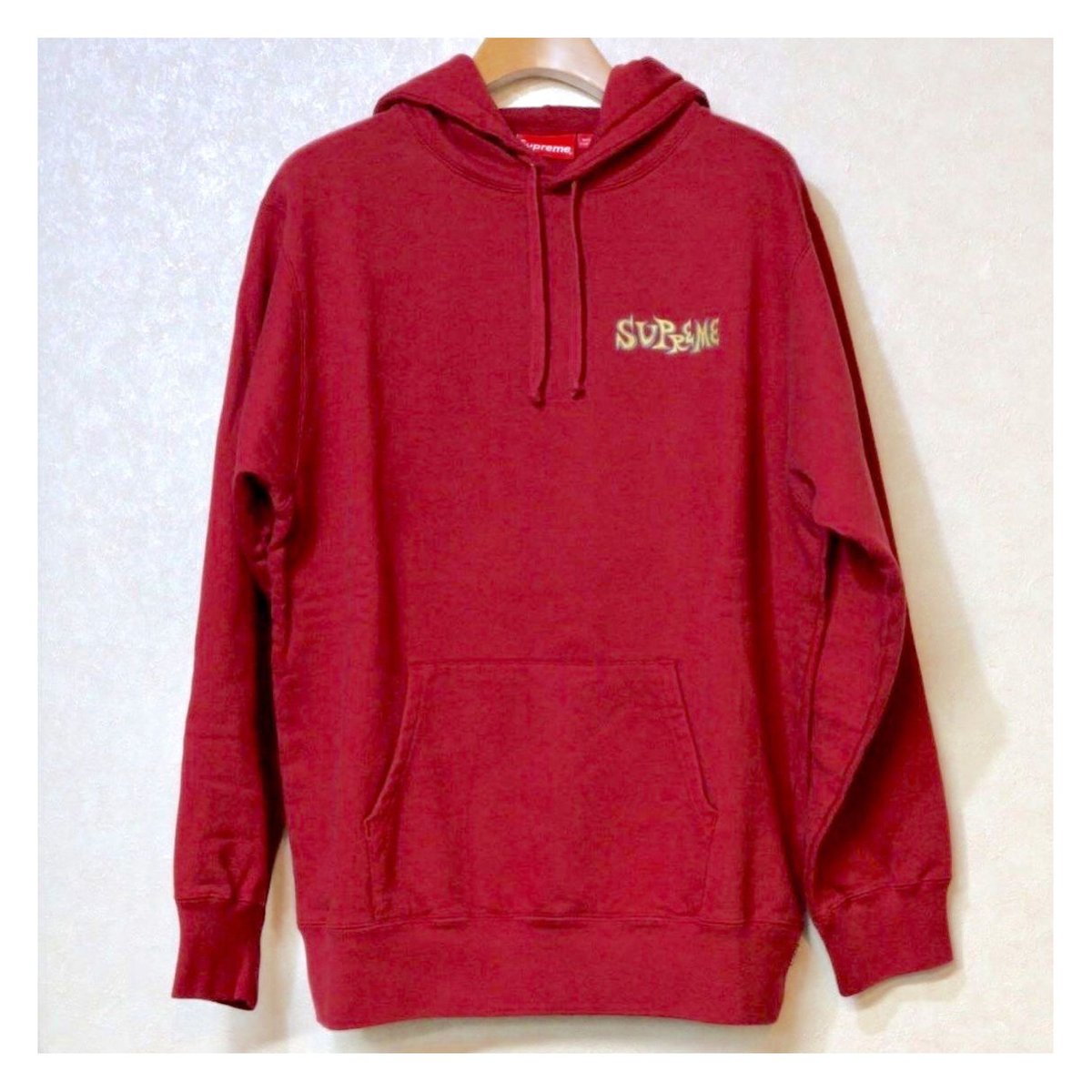 SUPREME シュプリーム プリント プルパーカー CARDINAL赤 ワイン