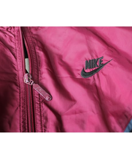 【古着】NIKE NYLON JACKET Wine/Smoke Grey/Black Size L