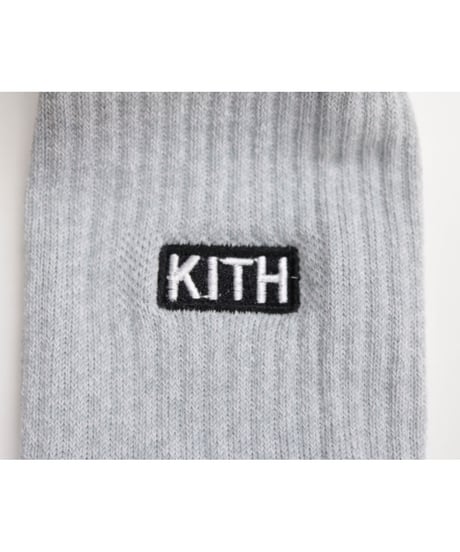 KITH CLASSIC LOGO STANCE SOX Grey Size L (US 9-12 , JP 27-30cm)