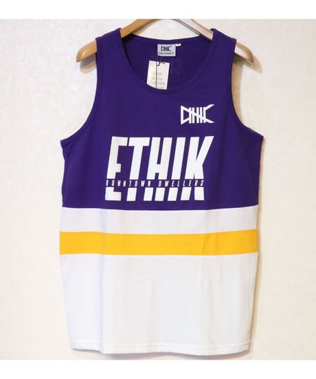 ETHIK TANK TOP PURPLE/YELLOW/WHITE Size US M