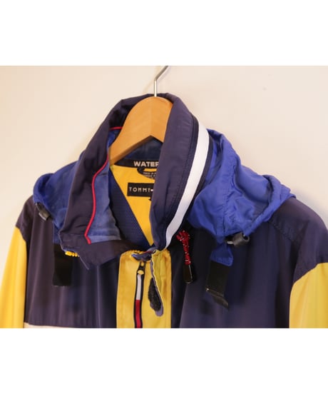 【古着】TOMMY HILFIGER WATERSTOP COLDSTOP JACKET Yellow/Blue/Navy Size M