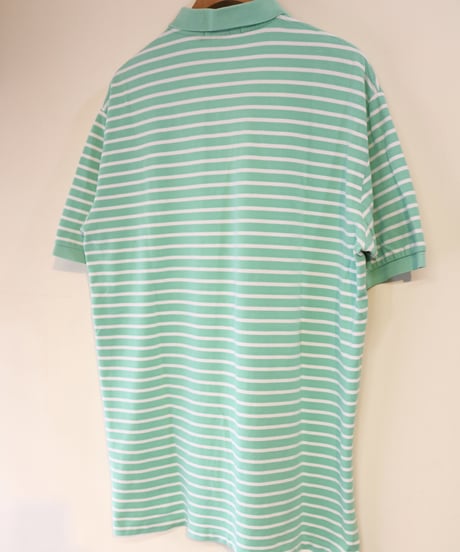 【古着】POLO RALPH LAUREN ポロシャツ ボーダー Green/White Size XL