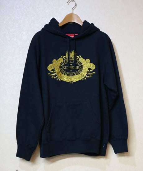 SUPREME シュプリーム   VE OR HA  プルパーカー　紺　ネイビー　Lサイズ