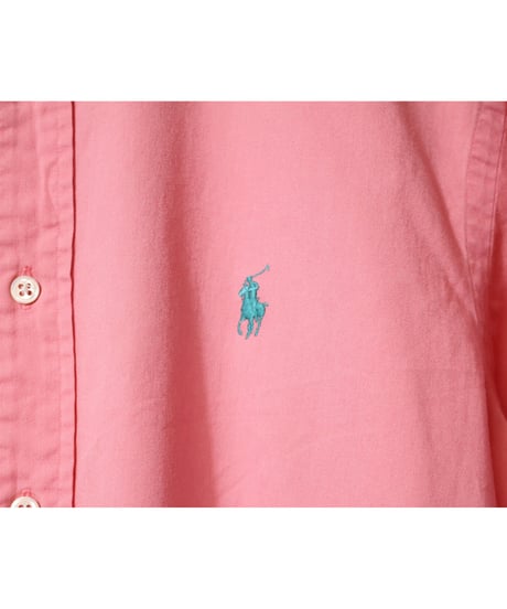 【古着】POLO RALPH LAUREN BD SHIRT Pink Size L