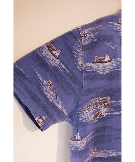 【古着】RALPH LAUREN SS POLO SHIRTS YACHT Blue Size XL