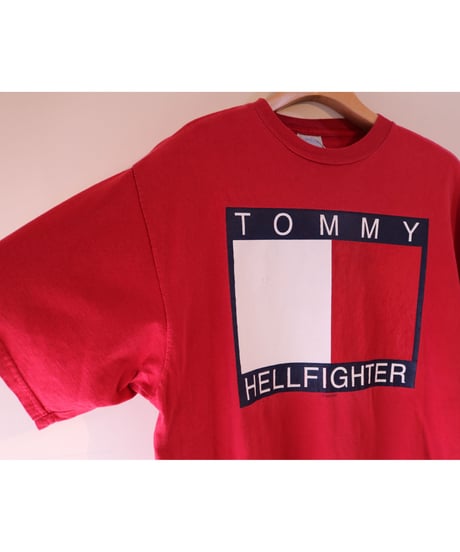 【古着】SONTEEZ TOMMY HELLFIGHTER TULTEX Tee Red Size XL