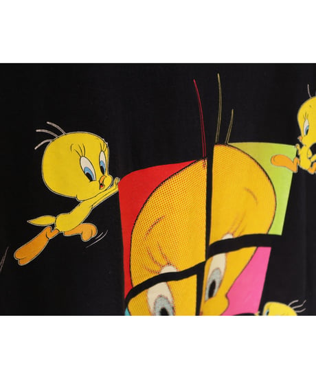 【古着】LOONEY TUNES TWEETY Tee Black Size OS