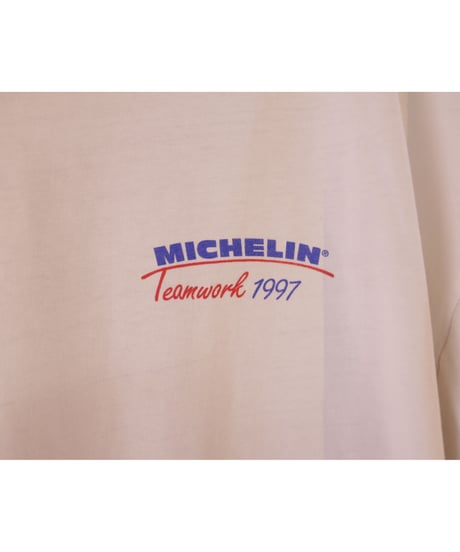 【古着】HANES MICHELIN TEAMWORK 1997 T White Size XL