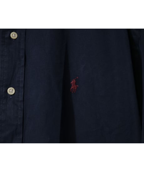 【古着】POLO RALPH LAUREN BD SHIRT Navy Size XXL