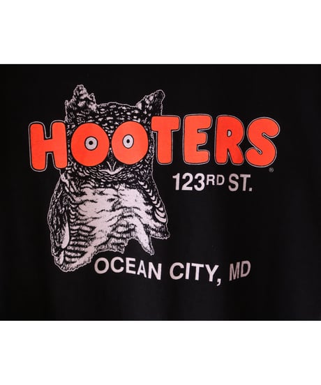 【古着】HOOTERS HANES BEEFY T Black Size XL