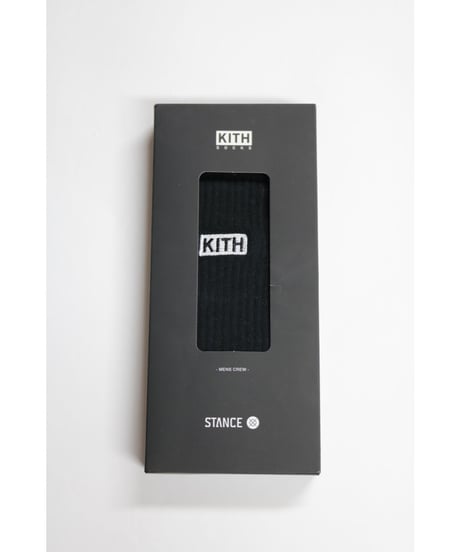 KITH CLASSIC LOGO STANCE SOX Black Size L (US 9-12 , JP 27-30cm)