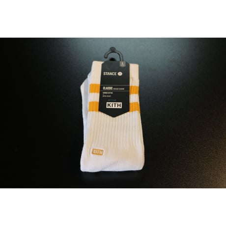 KITH Summer 18 x STANCE Socks Crew Height Gold L (US 9-12 , JP 27-30cm)