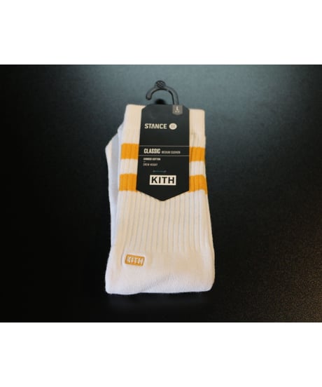 KITH Summer 18 x STANCE Socks Crew Height Gold L (US 9-12 , JP 27-30cm)