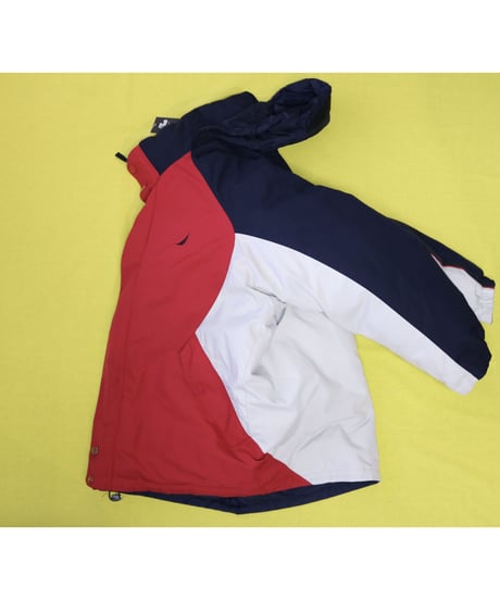 【古着】NAUTICA REVERSIBLE DOWN JACKET Red/Navy/White Size L