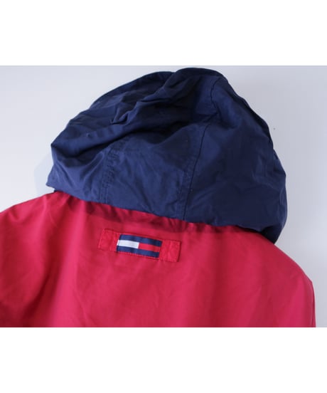 【古着】TOMMY HILFIGER NYLON JACKET Red/Navy Size L