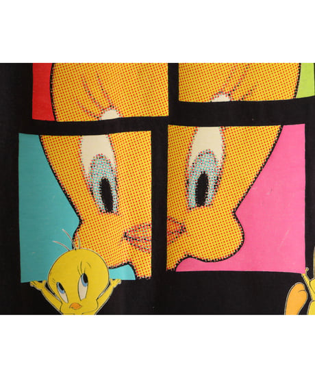 【古着】LOONEY TUNES TWEETY Tee Black Size OS