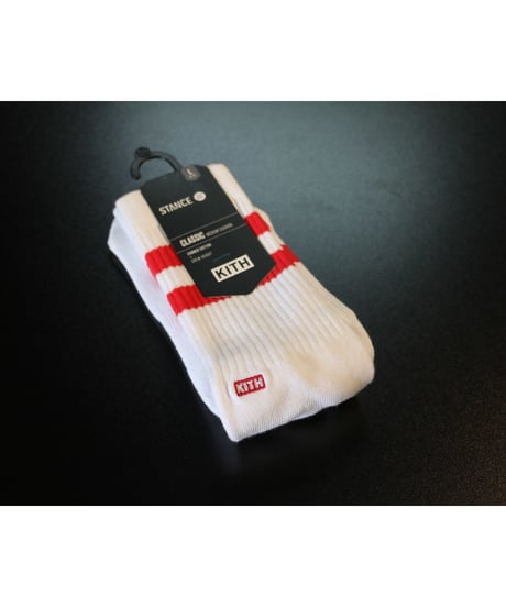 KITH Summer 18 x STANCE Socks Crew Height Red L (US 9-12 , JP 27-30cm)