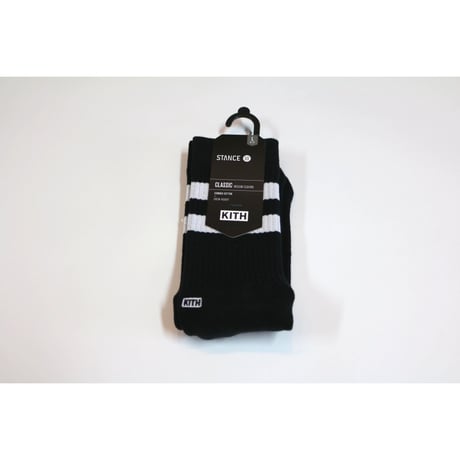 KITH Summer 18 x STANCE Socks Crew Height Black L (US 9-12 , JP 27-30cm)