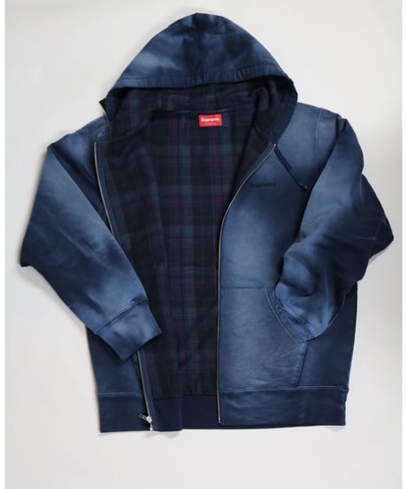 SUPREME シュプリーム　ジップアップパーカー　ブルー　Lサイズ