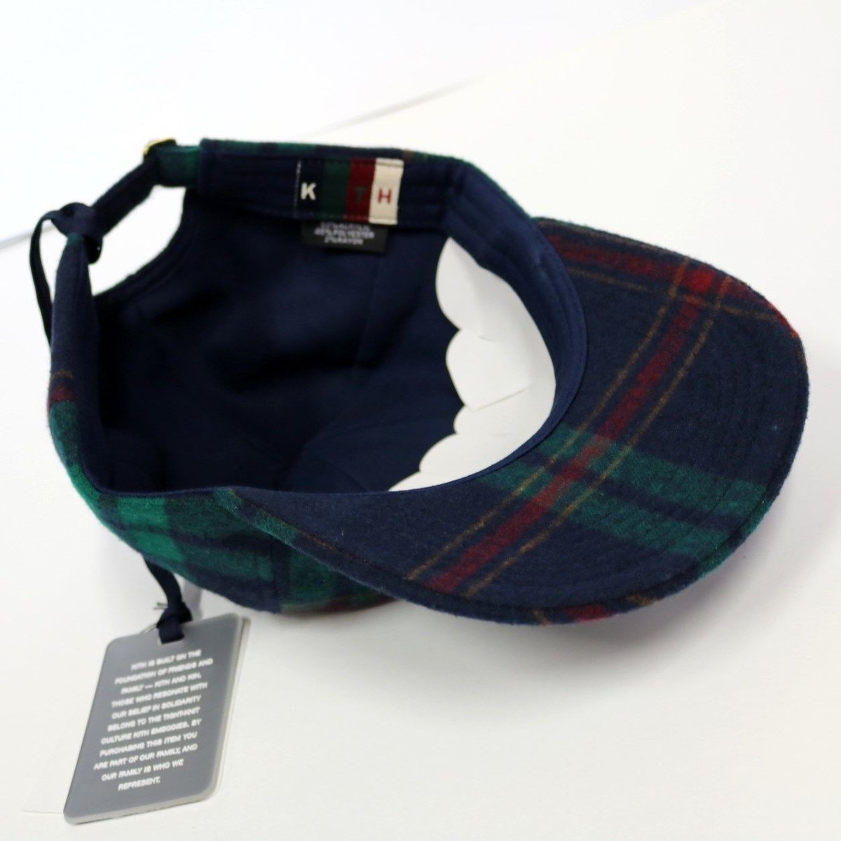 KITH Wreath Blackwatch DAD HAT Navy/Green キス チェ