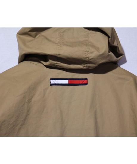 【古着】TOMMY HILFIGER ANORAK COTTON JACKET Beige / Red Size XXL