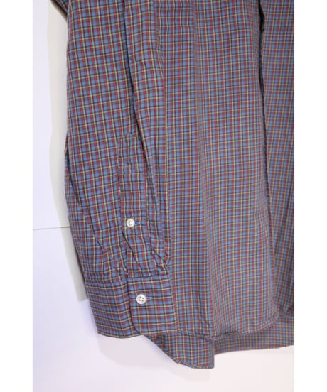 【古着】POLO  RALPH  LAUREN  L/S CHECK BUTTOM SHIRT Brown Size L