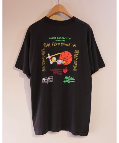 【古着】Fruit of the Loom BAR ROOM BRAWL 1994 Tee Black Size XL