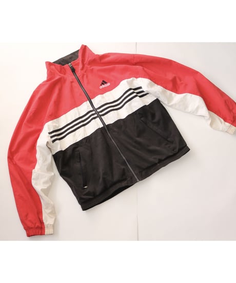 【古着】ADIDAS PERFORMANCE TRACK JACKET Red/White/Black Size S